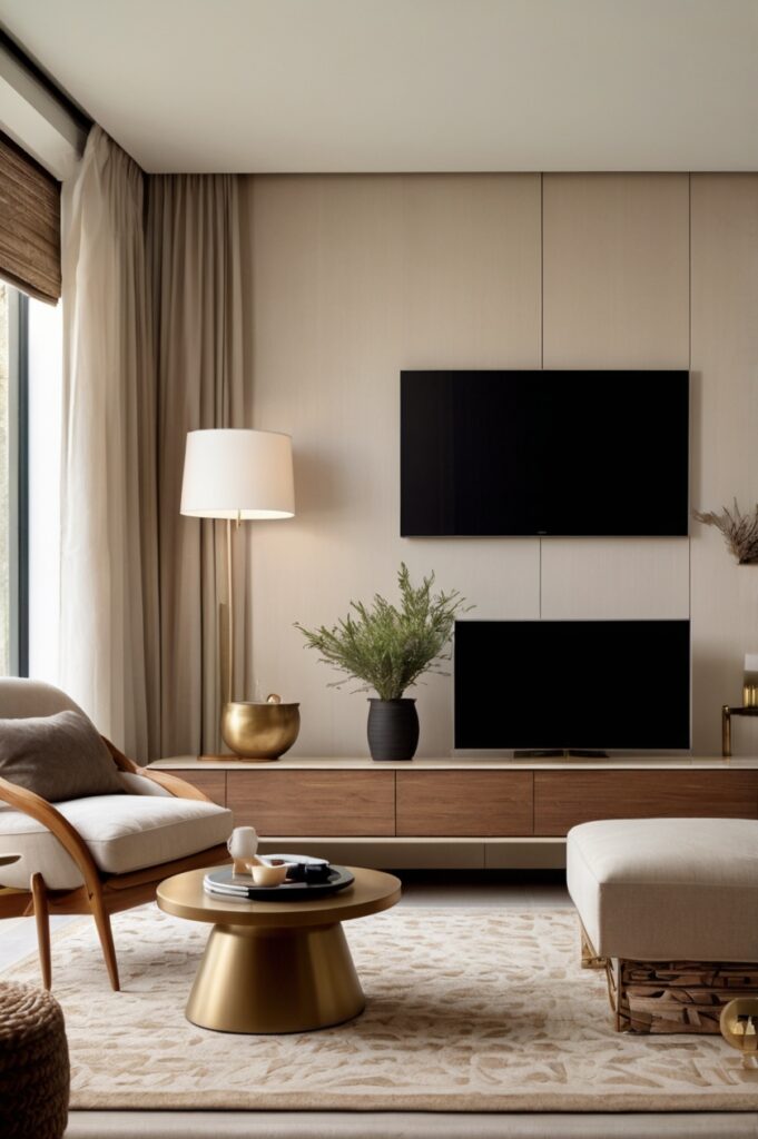 Don’t Center It Shift It
Chic TV Ideas for Small Living Room Spaces