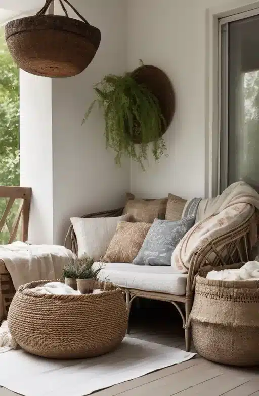 Put Out a Blanket Basket. Even in Summer.
Living Room and Dinning Ideas