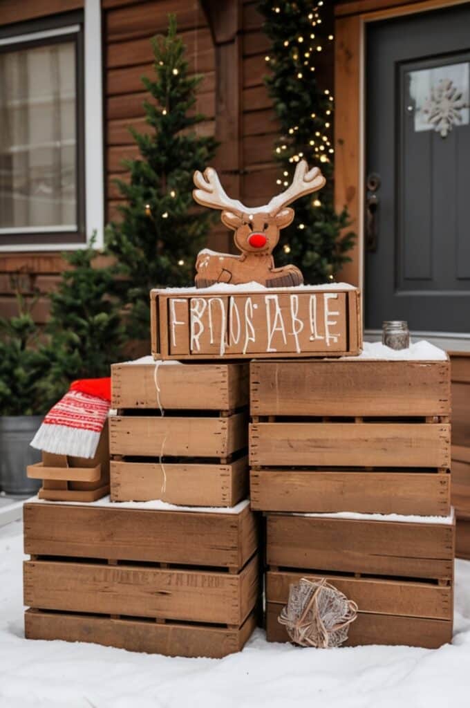 Christmas Crate Stack