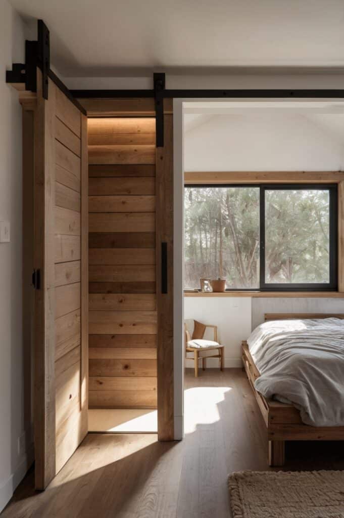 Sliding Barn Doors with Glass Inserts