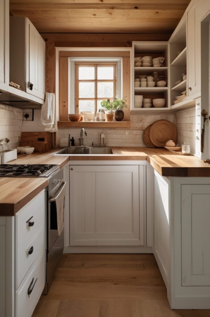 Butcher Block Countertops With a Few Scars