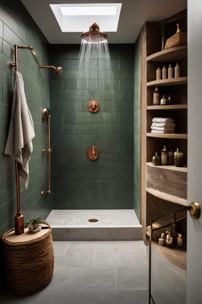 Forest Green Tiles in Weird lil’ Places