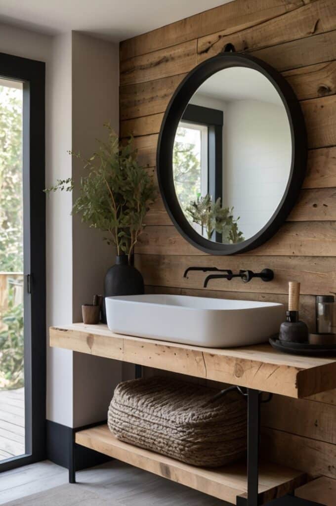 A Green Sink? Heck Yes: Gorgeous Green Tiny House Bathroom